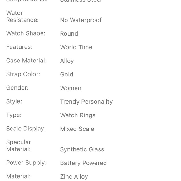 Fashion Three Circle Dial Adjustable Strap Inlaid Rhinestone Ring Quartz Watch - Picture 4 of 4